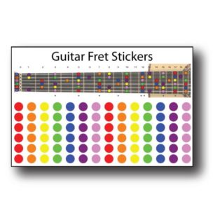 Guitar Stickers - Color Coded Notes