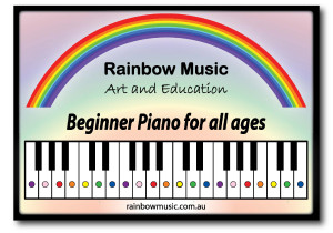 Rainbow Music - Beginner Piano for Kids - Color Coded Keyboard