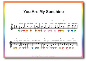 Rainbow Music - Beginner Piano for Kids - Song - You are my Sunshine