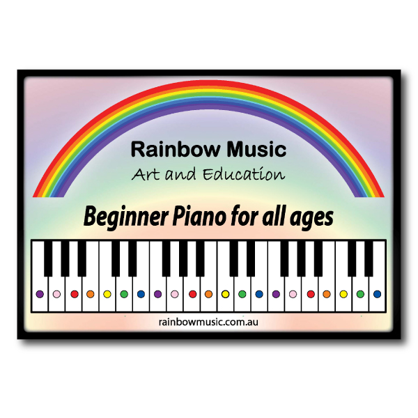 toy Alleviation Using a computer Beginner Piano for Kids Booklet (includes Piano Stickers) | Rainbow Music